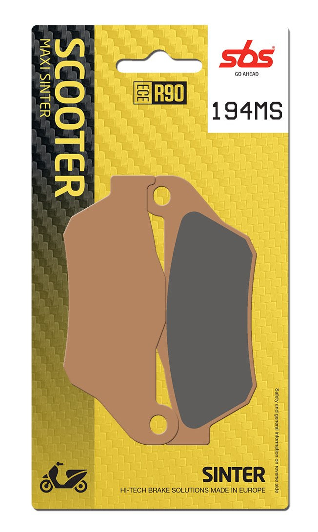 SBS FRICTION - Sinter Front Scooter Brake Pads (SBS 837) (BENDIX PACKAGING) - 194MS-