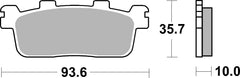 SBS FRICTION - Ceramic Rear Scooter Brake Pads (SBS 863) - 195HF-