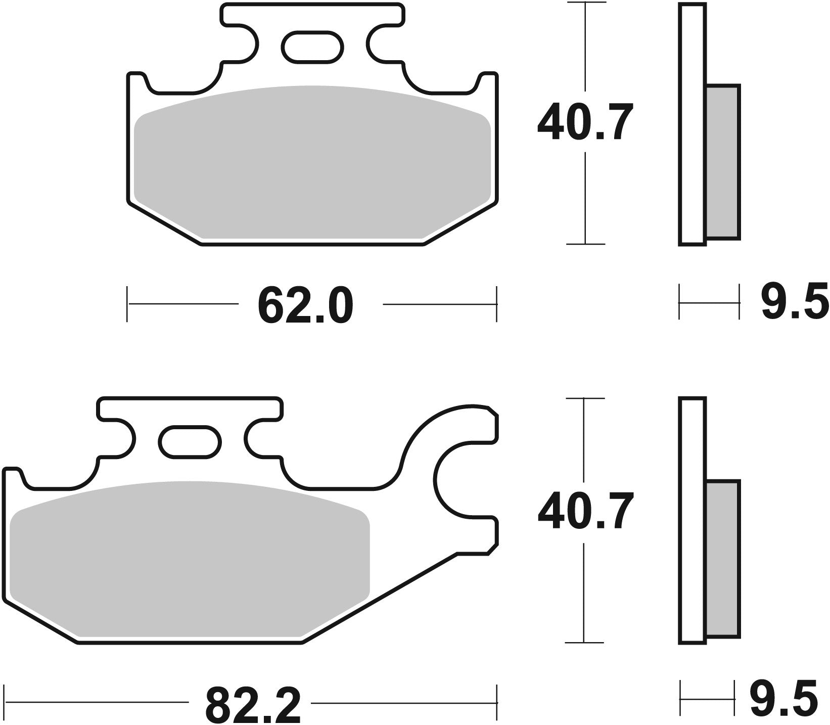 SBS FRICTION - Sinter Rear Scooter Brake Pads (SBS 754) - 196MS-