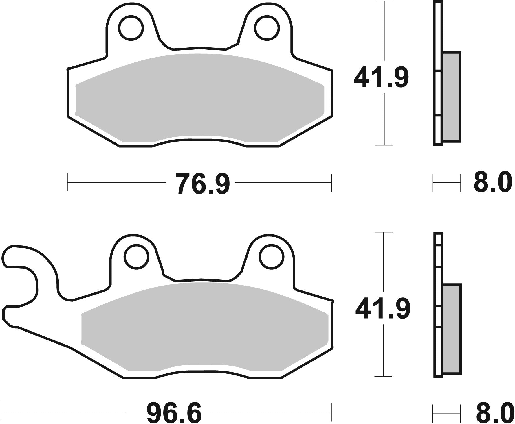 SBS FRICTION - Ceramic Front / Rear Scooter Brake Pads (SBS 611) - 197HF-