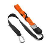 Kustom MX Tie Down 38mm Snap Hook - Black/Orange Loop (18)