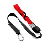 Kustom MX Tie Down 38mm Snap Hook - Black/Red Loop