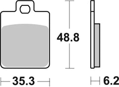 SBS FRICTION - Ceramic Front / Rear Scooter Brake Pads (SBS 868) - 202HF-