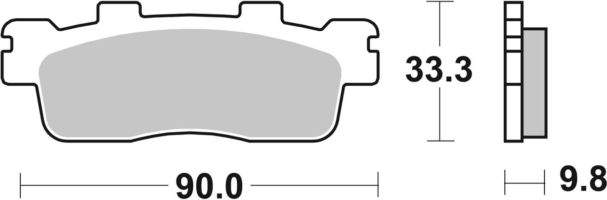 SBS FRICTION - Sinter Rear Scooter Brake Pads (SBS 871) - 204MS-