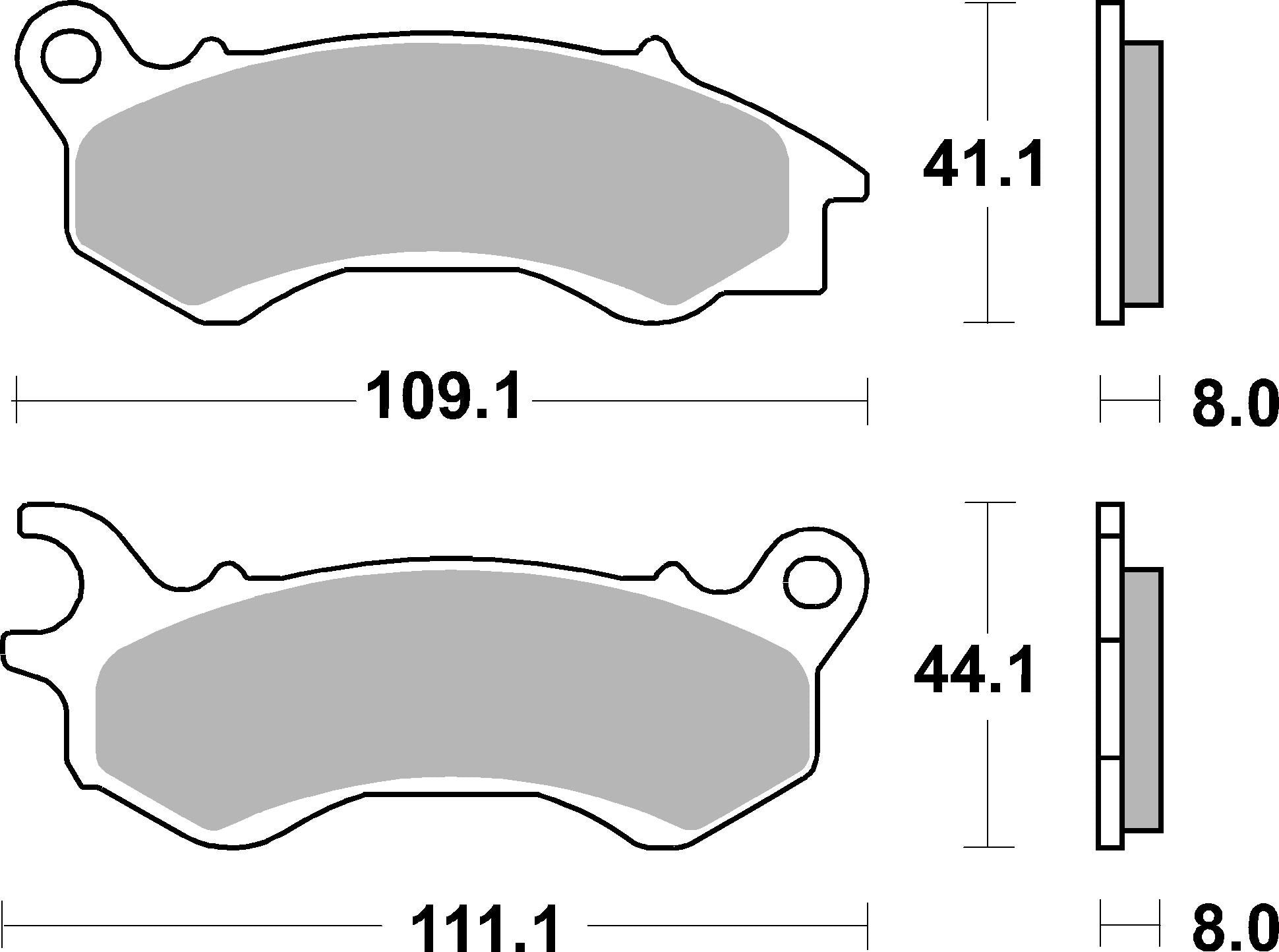 SBS FRICTION - Ceramic Front Scooter Brake Pads (SBS 873) - 205HF-