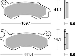 SBS FRICTION - Ceramic Front Scooter Brake Pads (SBS 873) - 205HF-