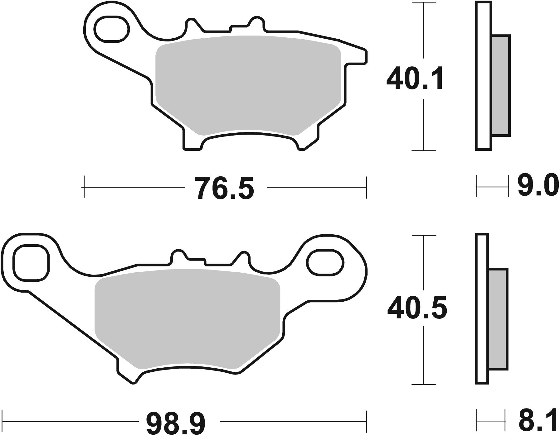 SBS FRICTION - Ceramic Front Scooter Brake Pads (SBS 874) - 206HF-
