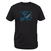 MX HELMET CSF TEE BLACK/BLUE
