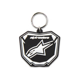 PLATE KEYFOB BLACK/WHITE