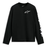 TRACKSIDE LS CSF TEE BLACK/WHITE