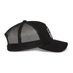 Flag Flat Trucker Hat Black/Black