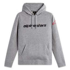 Linear Wordmark Hoodie V3 Grey Heather-Red-Black (1131)