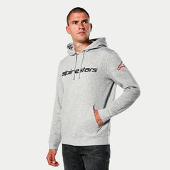 Linear Wordmark 2.0 Hoodie Grey Heather-Red-Black