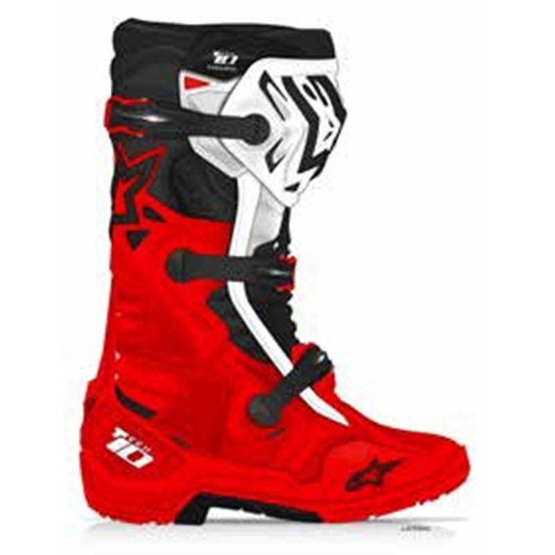 Alpinestars Tech 10 Enduro Boots Bright-Red Black White
