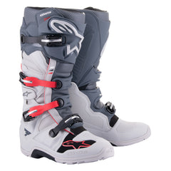 TECH 7 ENDURO LIGHT GRAY-DARK GRAY-BRIGHT RED (9204)