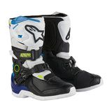 TECH 3S KIDS BOOTS WHITE-BLACK-ENAMEL BLUE (2179)