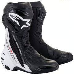 Alpinestars SUPERTECH R V2 VENTED BOOT BLACK WHITE (0012)