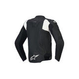 DUSK AIRFLOW LEATHER JACKET BLACK WHITE (0012)