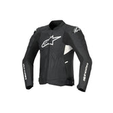 DUSK AIRFLOW LEATHER JACKET BLACK WHITE (0012)