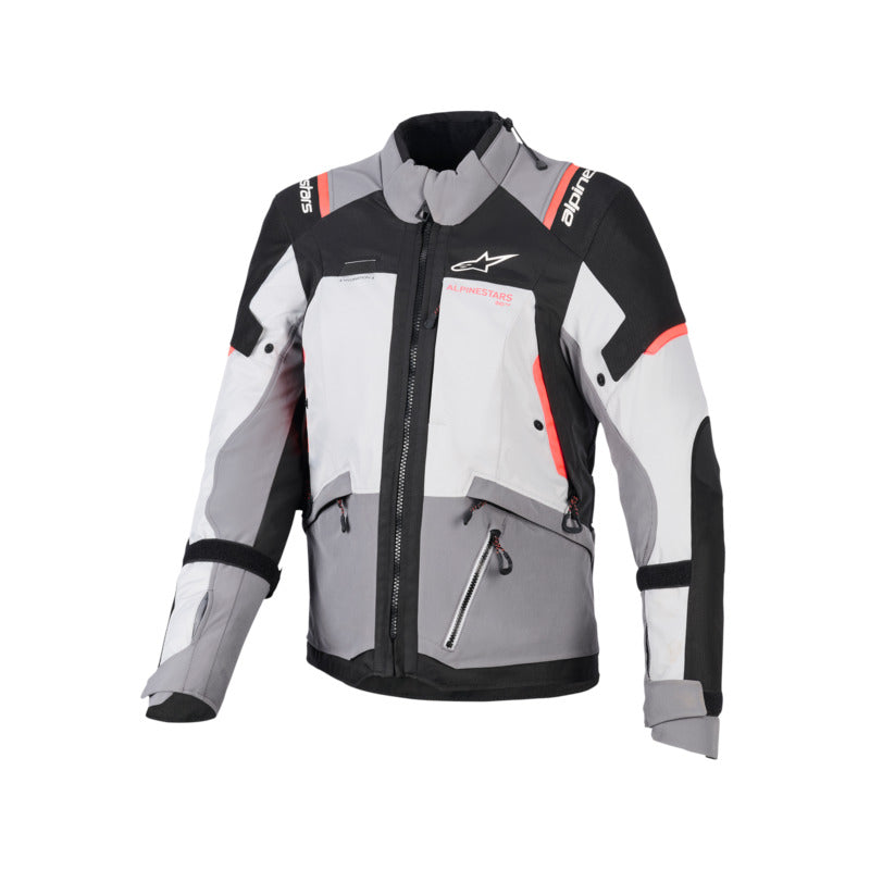 Alpinestars Womens Andes V4 Drystar Jacket Dark Gray/Ice Gray/Black/Coral Fluro