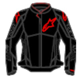 VIPER AIR V4 JACKET BLACK FLURO-RED (1030)