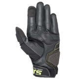 HALO LEATHER GLOVES FOREST-GREEN BLACK FLURO-YELLOW (6085)