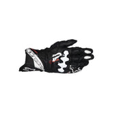 GP PLUS R V3 LEATHER GLOVES BLACK WHITE (0012)