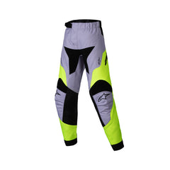 2025 KIDS RACER VEIL PANTS GRAY FLURO-YELLOW (9157)