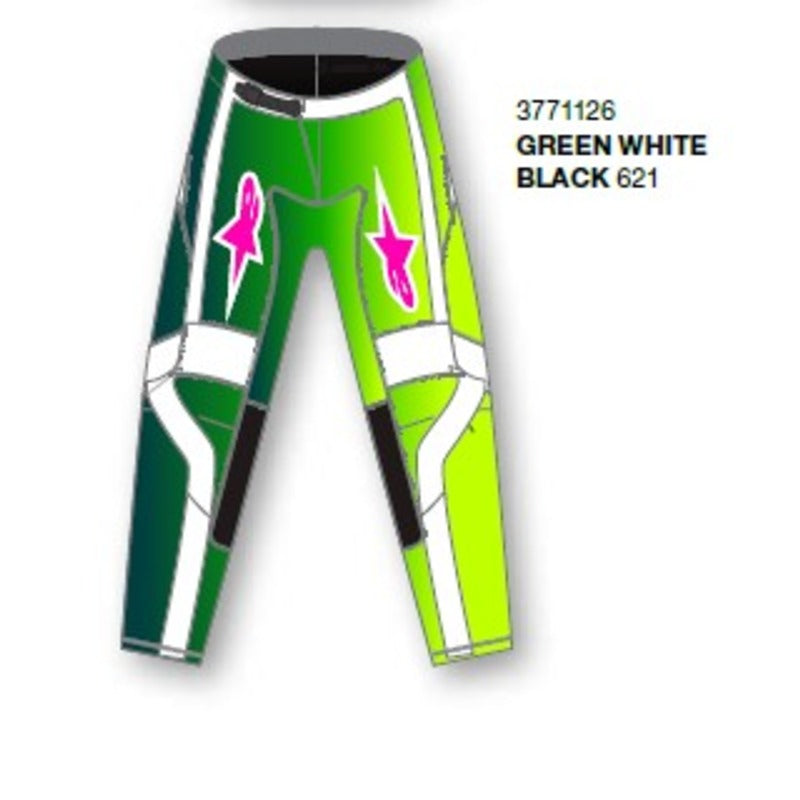 Alpinestars 2026 Youth Fluid Portl Pants Green White Black