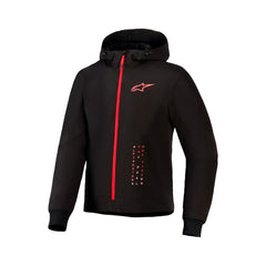 AS4202624 RADIUM TECH HOODIE BLACK BRIGHT RED