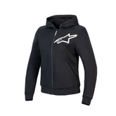 WOMENS CHROME V2 SPORT HOODIE BLACK WHITE (0012)