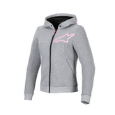 WOMENS CHROME V2 SPORT HOODIE GRAY HEATHER FLURO-PINK (9197)
