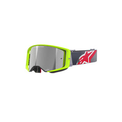 SUPERTECH CORP GOGGLE | YELLOW FLURO RED (5033) | MIRROR SILVER LENS