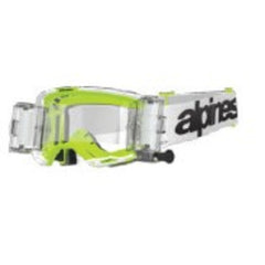 VISION 8 WORDMARK GOGGLE | WHITE FLURO YELLOW (2028) | CLEAR ROLL OFF LENS