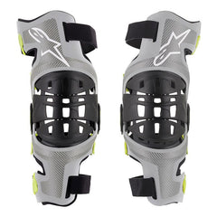 BIONIC 7 KNEE BRACE SET SILVER FLURO YELLOW (0195)