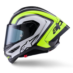 AS8203926 SR10 ARIUS HELMET ECE06/DOT/FIM BLACK SILVER FLURO YELLOW GLOSS