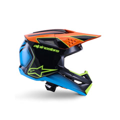 AS8300526 SM3 FRAY HELMET ECE06 BLACK ORANGE FLURO YELLOW GLOSSY