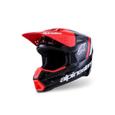 AS8300726 SM3 RADIUM HELMET ECE06 BLACK FLURO-RED WHITE GLOSSY