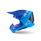 AS8300923 SUPERTECH SM10 FLOOD HELMET ECE 22.06 METAL-BLUE MED-BLUE BLACK CARBON M&G