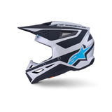 SM3 HEAT HELMET ECE06 SILVER BLUE BLACK MATT (1949)