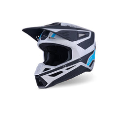 Alpinestars SM3 HEAT HELMET ECE06 SILVER BLUE BLACK MATT (1949)