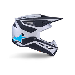 Alpinestars SM3 HEAT HELMET ECE06 SILVER BLUE BLACK MATT (1949)