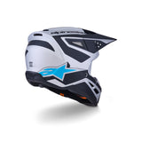 SM3 HEAT HELMET ECE06 SILVER BLUE BLACK MATT (1949)