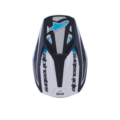 Alpinestars SM3 HEAT HELMET ECE06 SILVER BLUE BLACK MATT (1949)