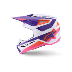 SM3 Heat Helmet ECE06 White Purple Pink Gloss (2052)