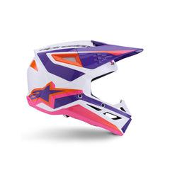 SM3 Heat Helmet ECE06 White Purple Pink Gloss (2052)