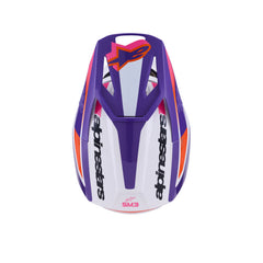 SM3 Heat Helmet ECE06 White Purple Pink Gloss (2052)