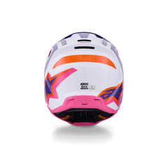 SM3 Heat Helmet ECE06 White Purple Pink Gloss (2052)