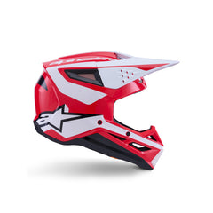 SM3 Heat Helmet ECE06 Red White Black Glossy (3126)
