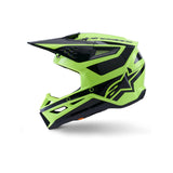 SM3 HEAT HELMET ECE06 FLURO-YELLOW BLACK GLOSSY (5011)